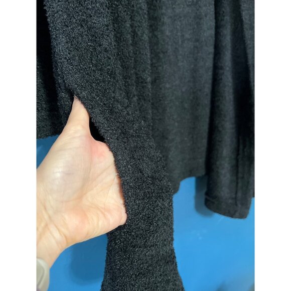 Ambrielle Sleepwear Open Front Black Long Cardigan Large - Picture 3 of 4